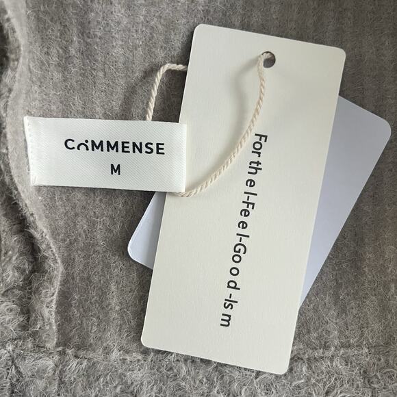 NWT Commense Round Neck Bow Front Light Grey Sleeveless Sweater Vest - Picture 7 of 7